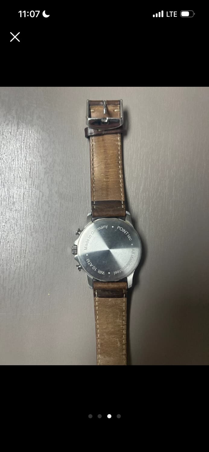 아우디 크로노그래프 시계 브라운 가죽 상품이미지3