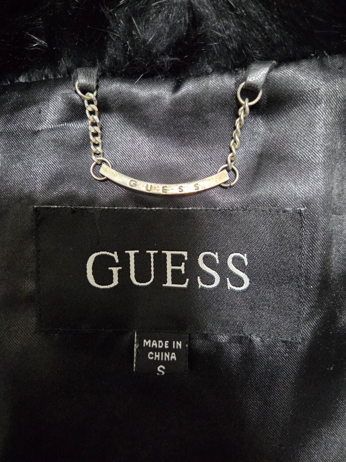 게스 블랙 퍼 자켓 상품이미지4