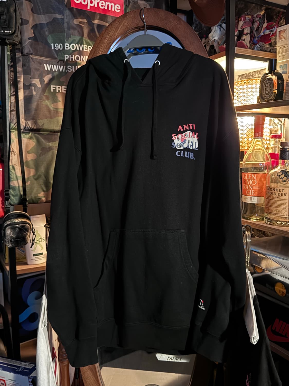 Xl 안티소셜소셜클럽 x 케이스스터디 태극기 후디 블랙 상품이미지2