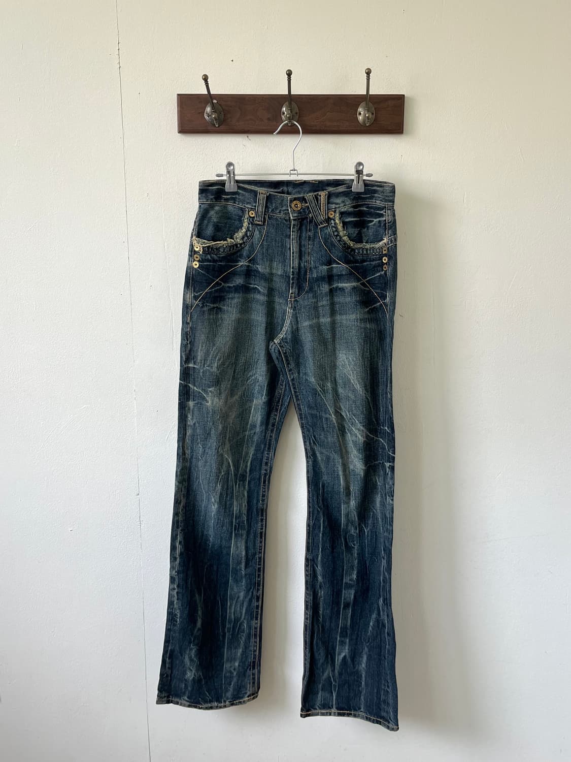 Japan vtg 아트포켓 에이징 데님 팬츠 상품이미지1