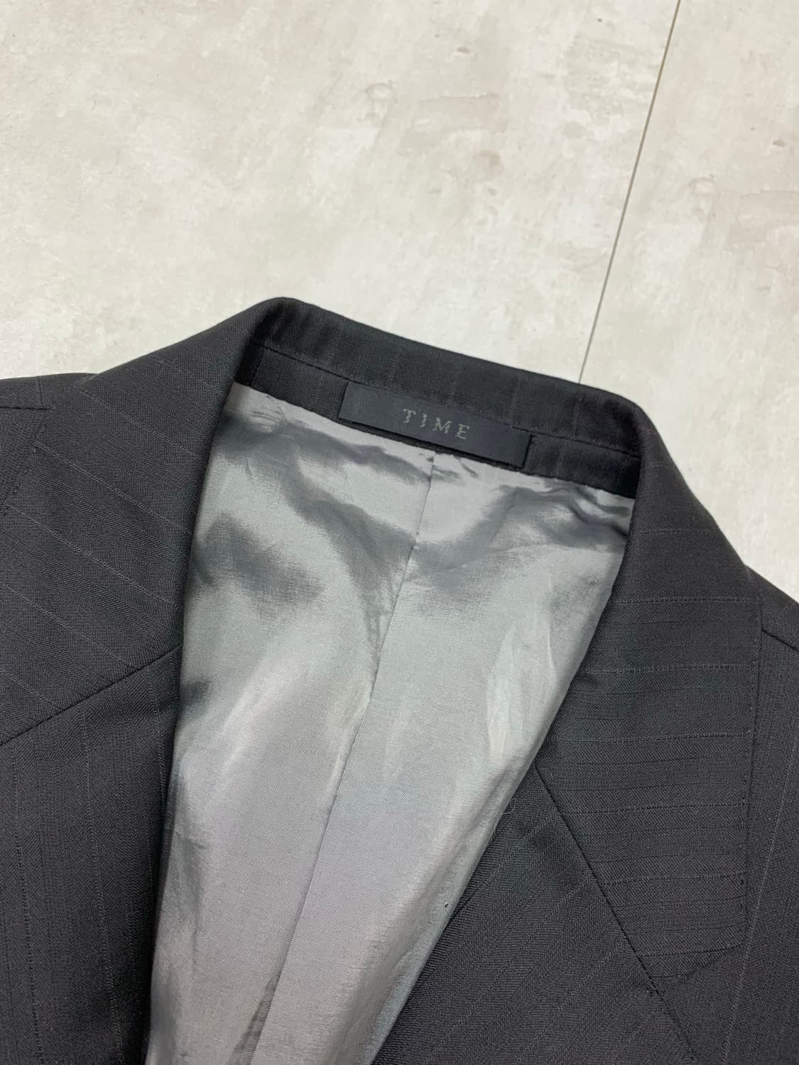 Time 블랙 스트라이프 블레이저 상품이미지4
