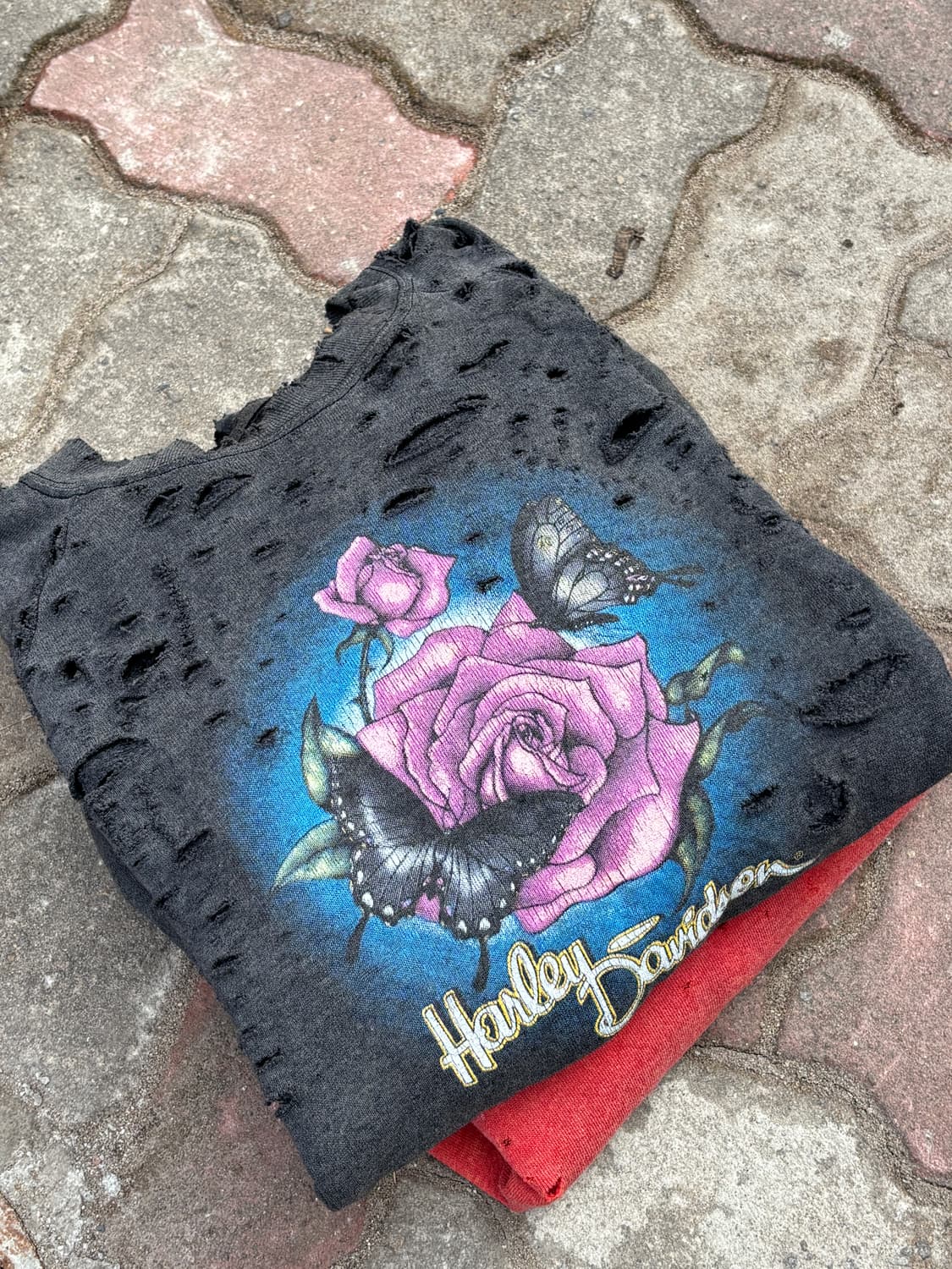 80s 3d엠블럼 할리데이비슨 디스트레스드 스웻셔츠 상품이미지7