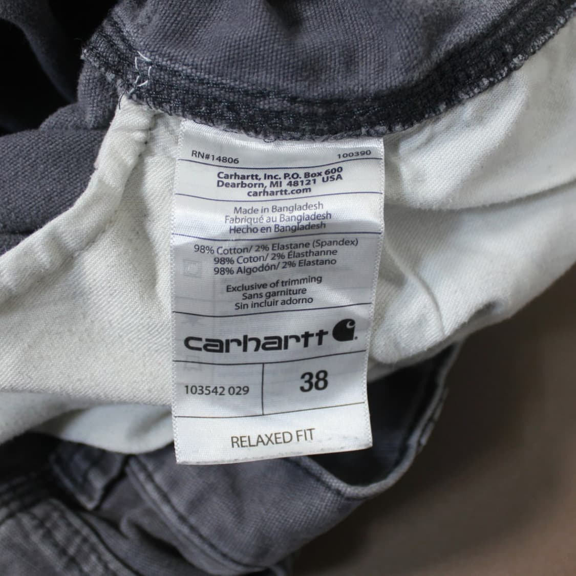 Carhartt 칼하트 차콜 워크 팬츠 P394 상품이미지7