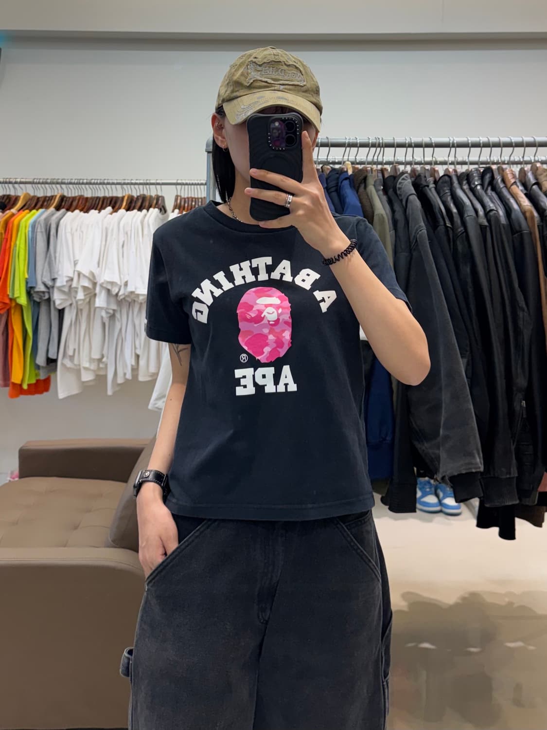 베이프 카모 컬리지 티셔츠 상품이미지5