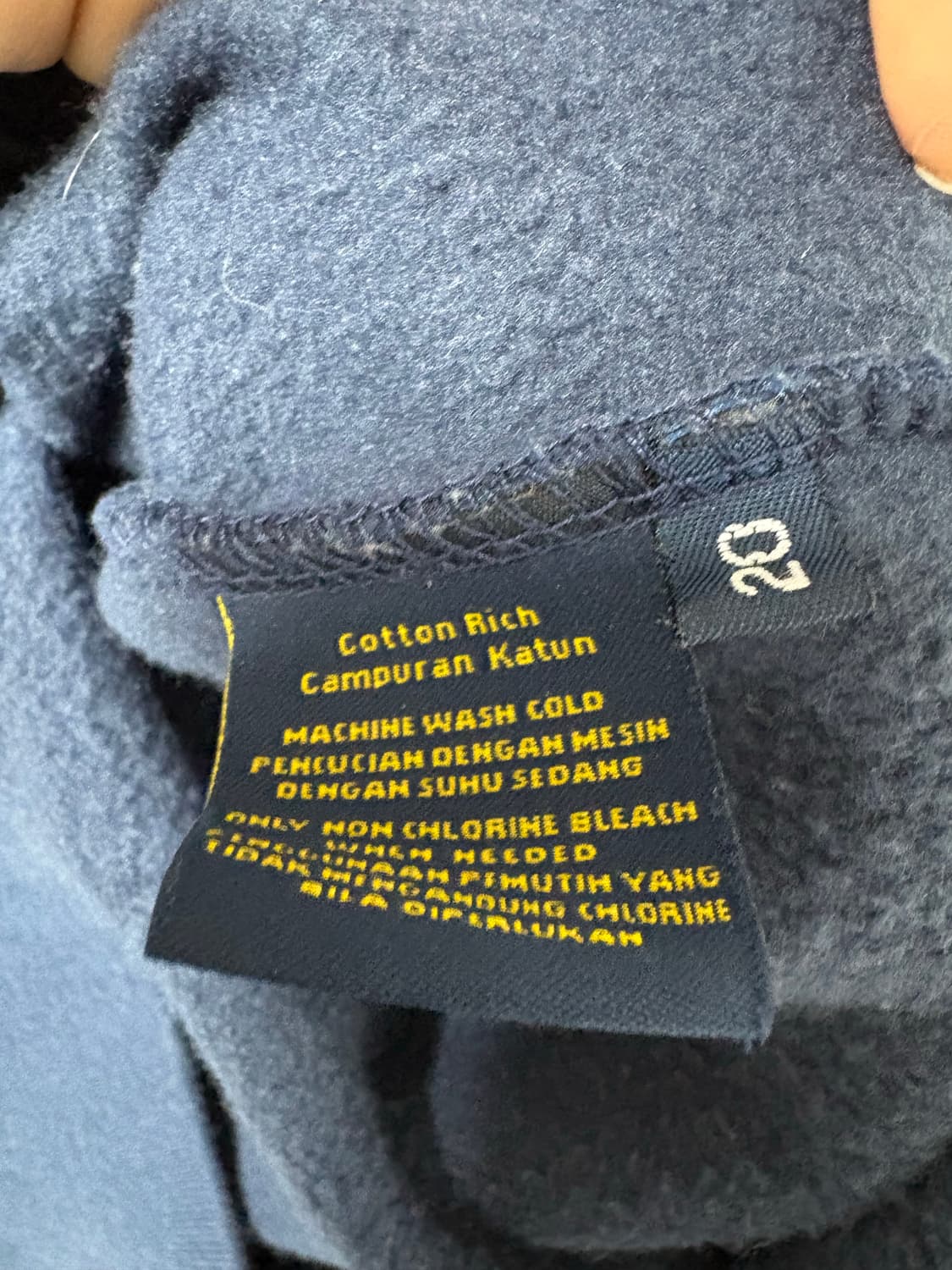 폴로 랄프로렌 네이비 빅포니 후드집업 L 상품이미지3