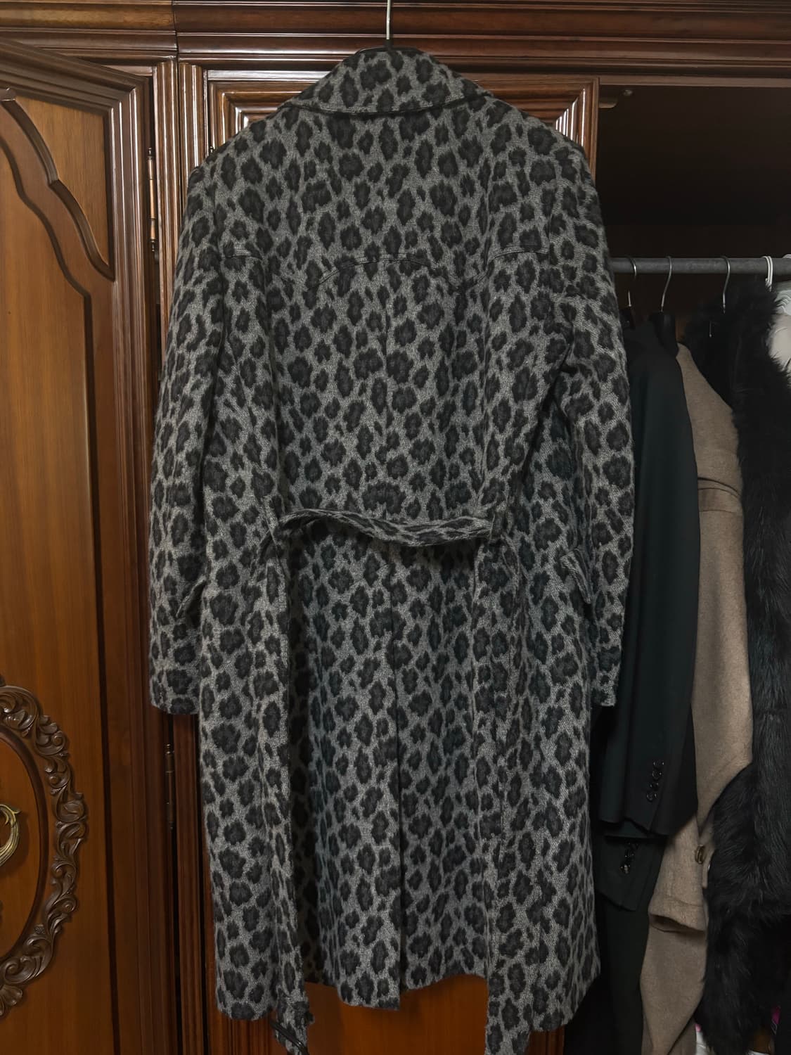 생로랑 /레오퍼드 모헤어 코트 /50 상품이미지5