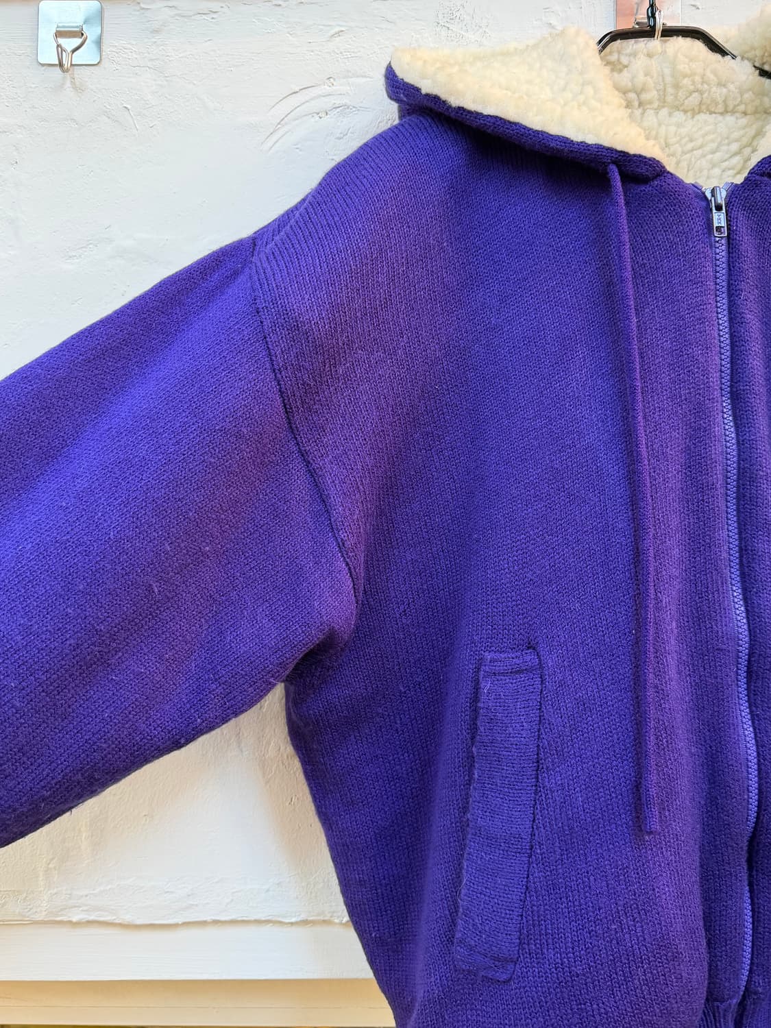 Vintage y2k 퍼플 플리스 후드집업 F 상품이미지3