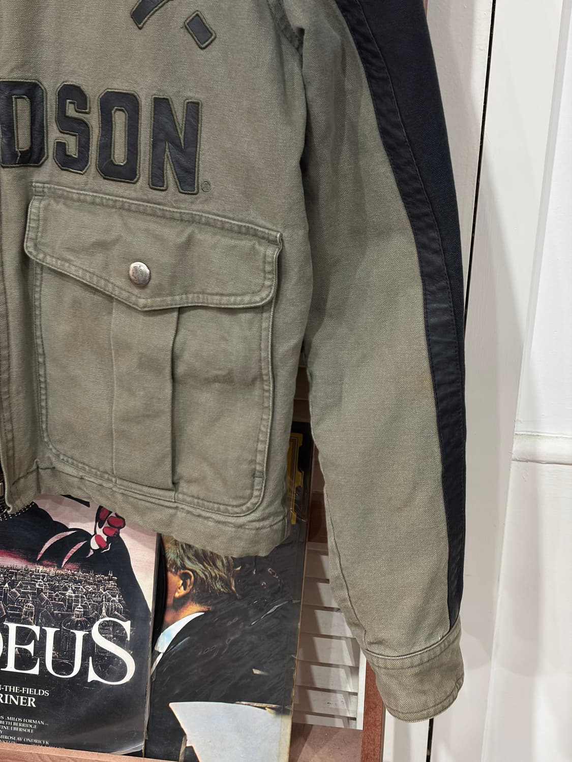 J51 할리데이비슨 투톤 캔버스 워크 자켓 상품이미지2