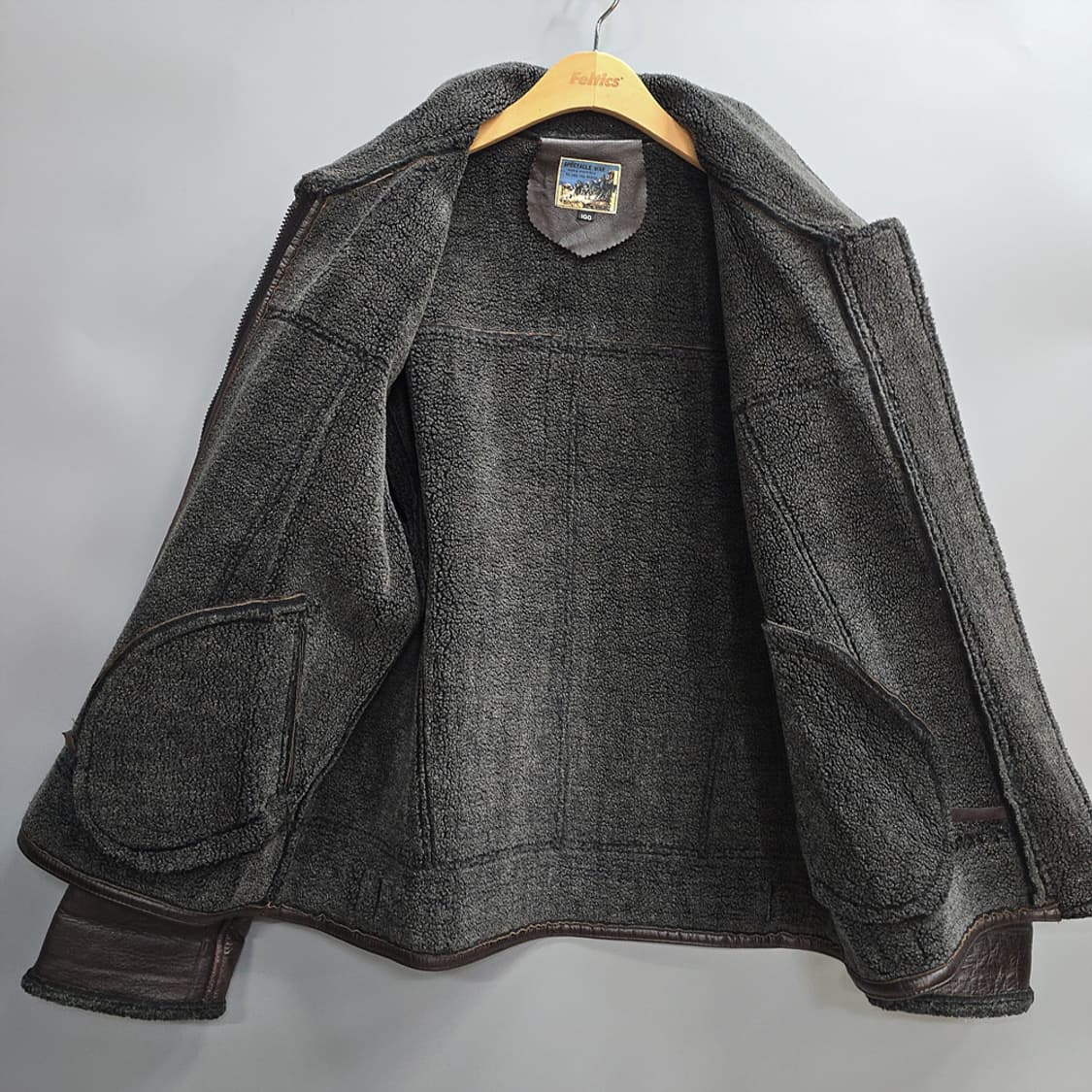 스펙타클워(Spectacle War) 무스탕 가죽 자켓 100 상품이미지5