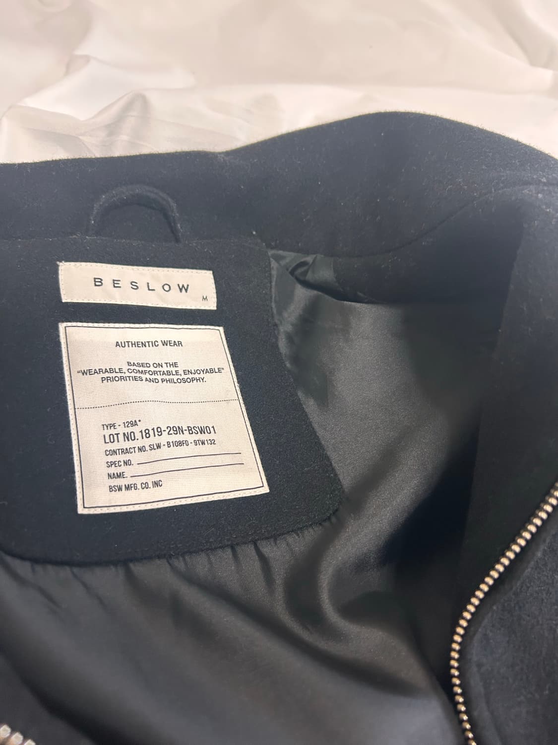 Beslow 해링턴 자켓 블랙 m 상품이미지3