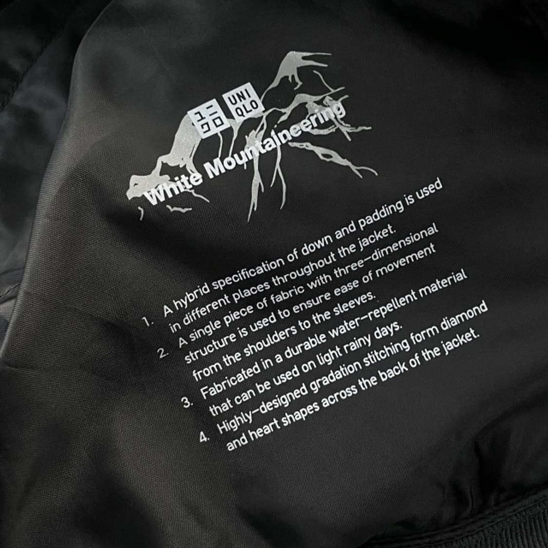 105 유니클로 x 화이트마운티니어링 리사이클 다운 자켓  상품이미지5