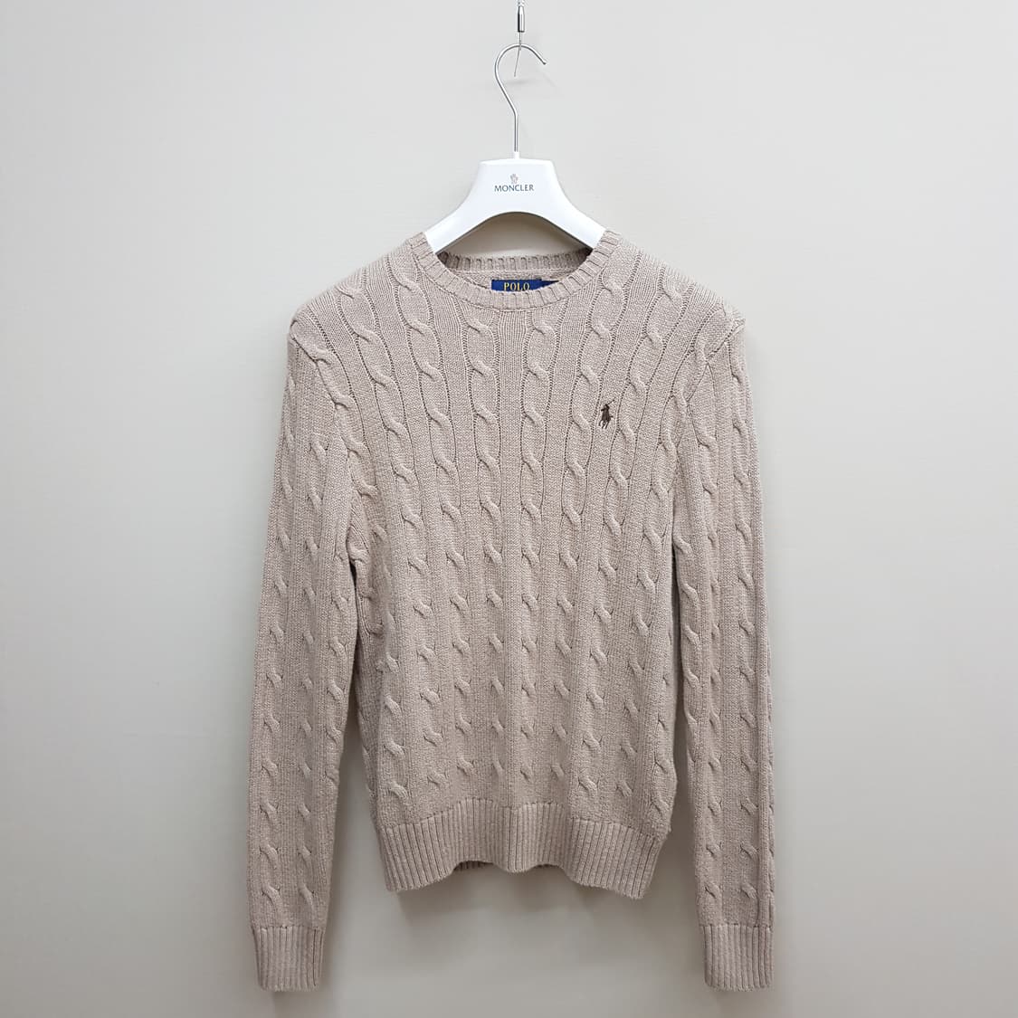 폴로 랄프로렌 케이블 코튼 라운드넥 니트 XS사이즈 상품이미지1