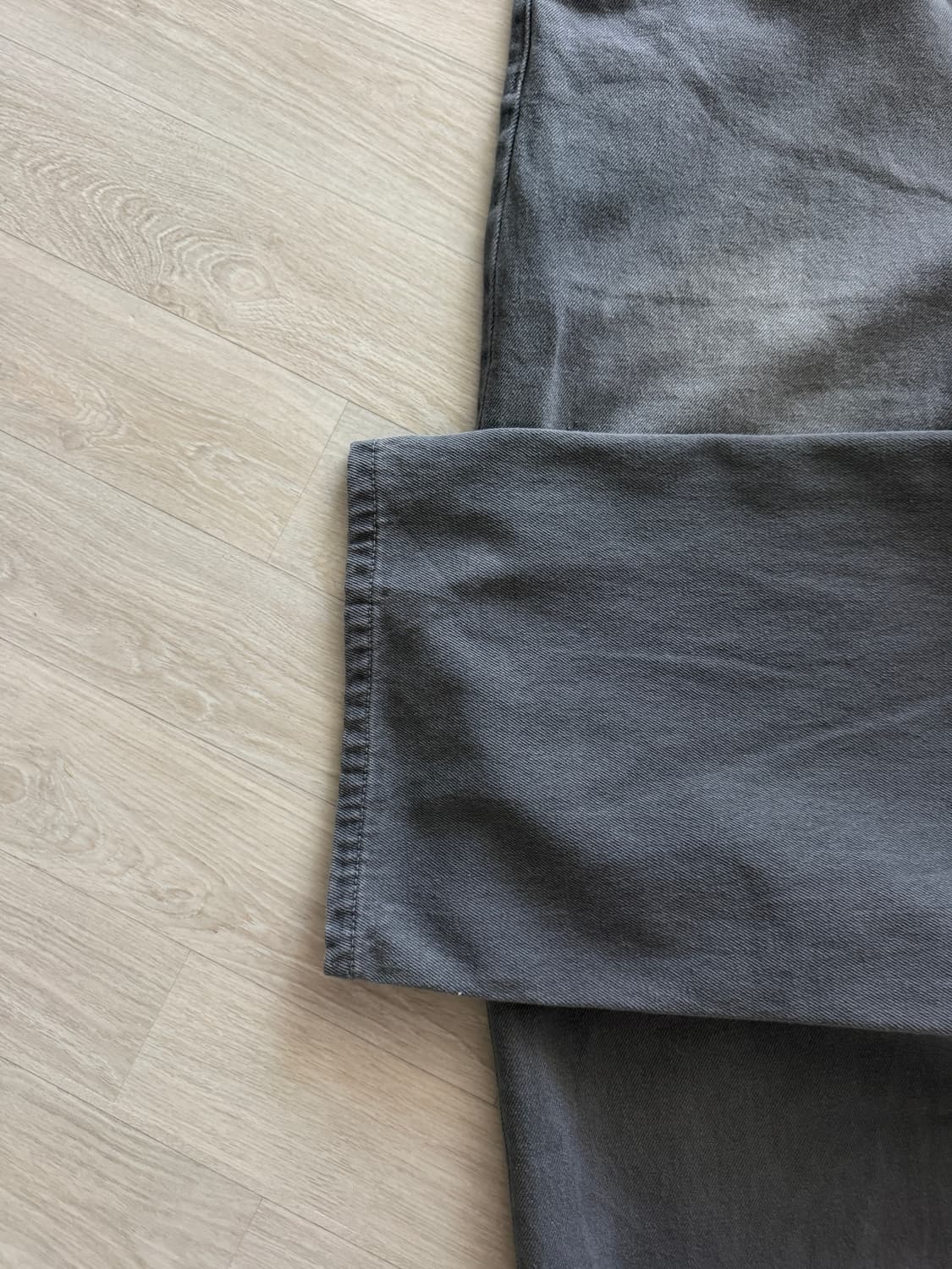 무신사 스탠다드 와이드 데님 팬츠 그레이 34 상품이미지2