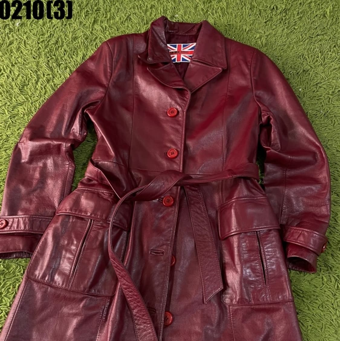 미치코 런던 가죽 코트 상품이미지2