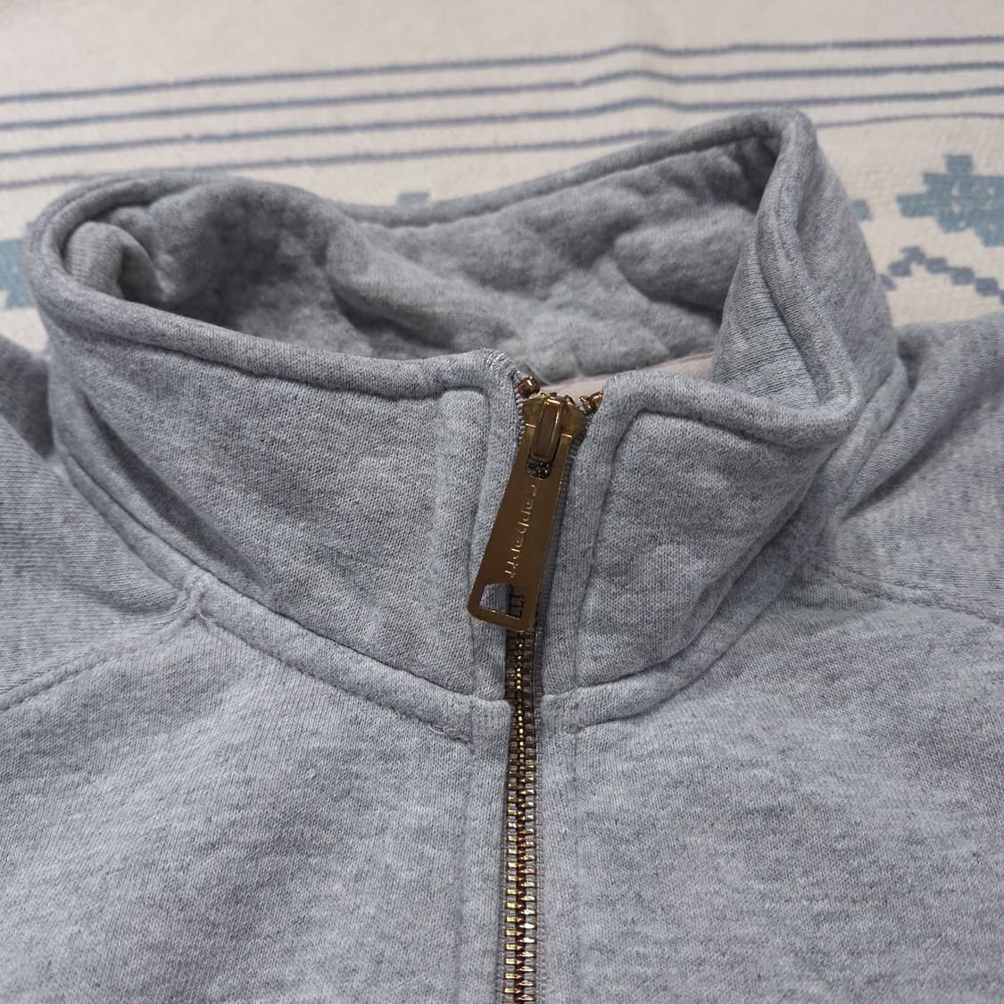 칼하트 그레이 모크넥 반집업 릴렉시드 아노락 기모 긴팔 티셔츠 롱슬리브 상품이미지7