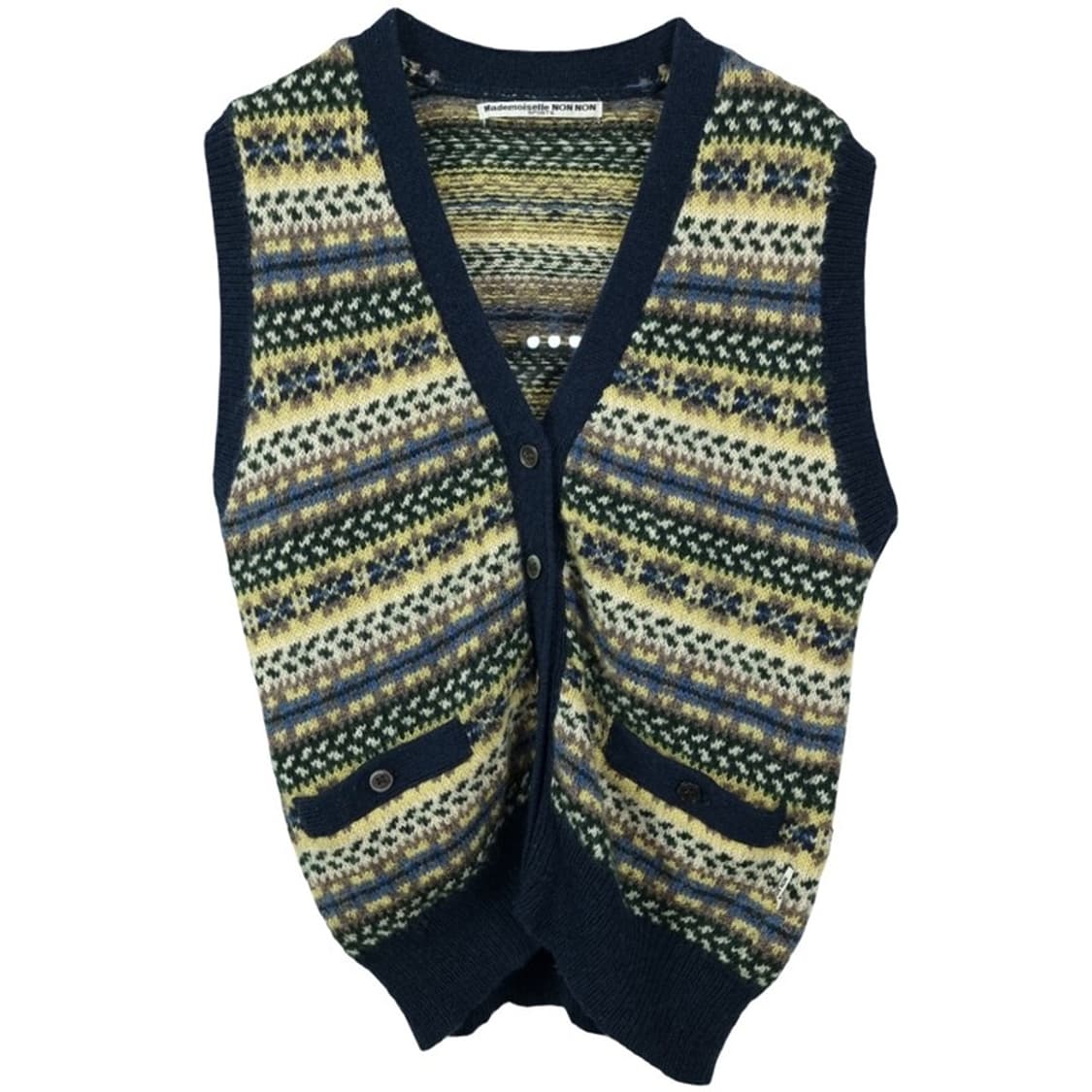 [마드모아젤 논논] 에스닉 패턴 페어아일 니트 베스트 조끼 M19654 상품이미지2