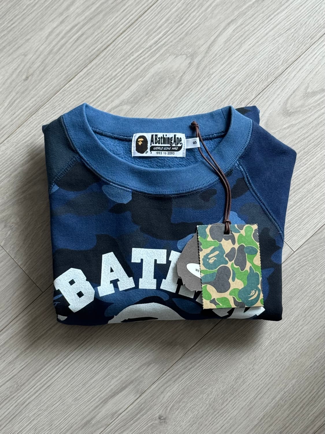 베이프 카모 크루넥 블루 상품이미지2
