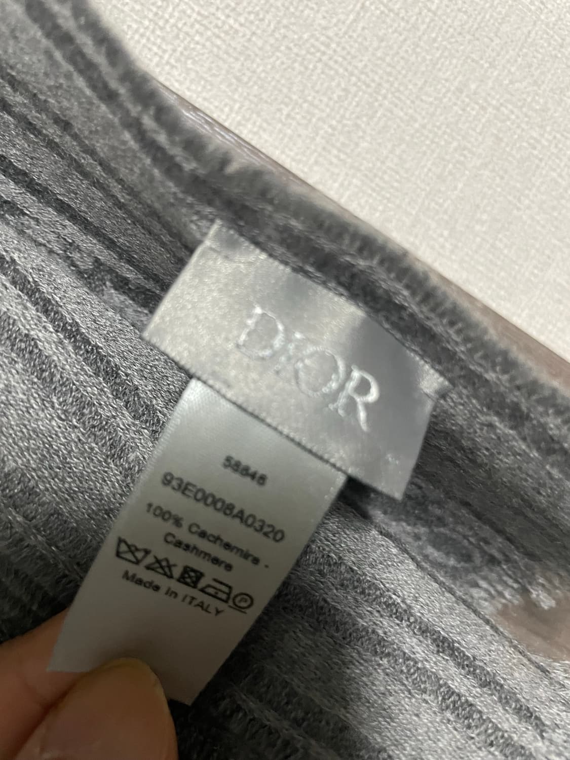 디올 캐시미어 오블리크 머플러 그레이 상품이미지2