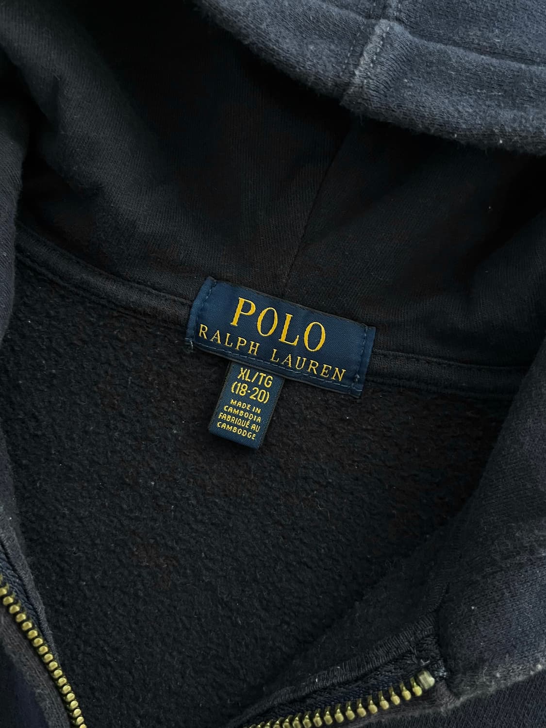 Polo 폴로 랄프로렌 신형라벨 보이즈라인 네이비 후드집업 상품이미지4