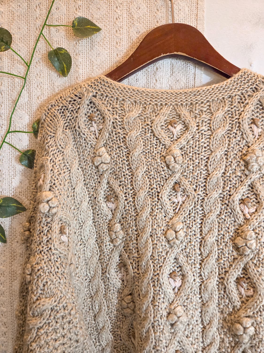 꽃자수 폼폼이 가디건 상품이미지6