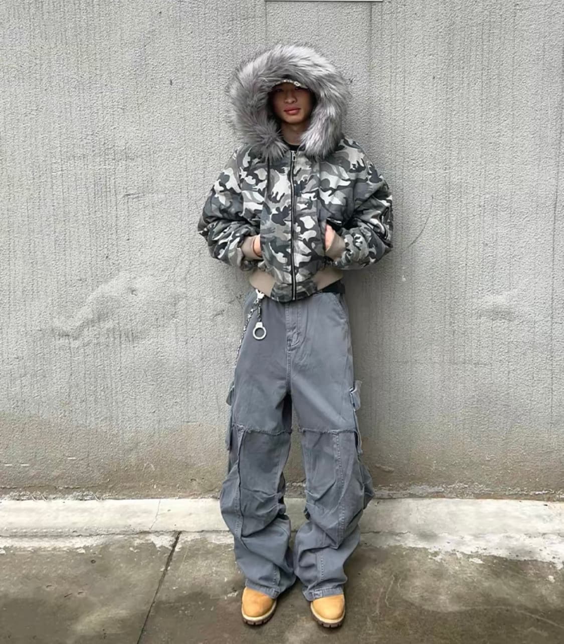 카모 후드 퍼자켓  상품이미지2