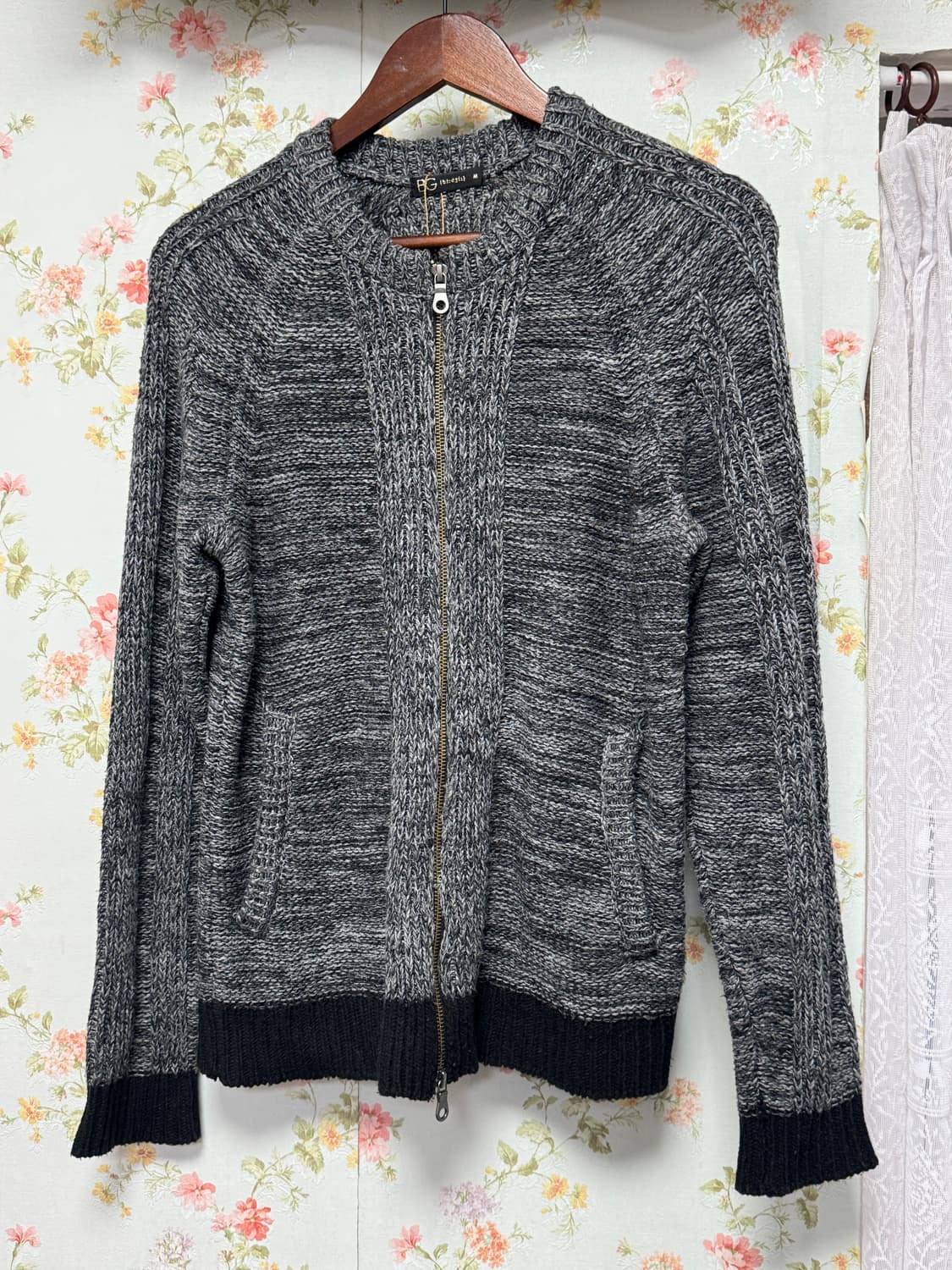 빈티지 니트 집업 상품이미지1