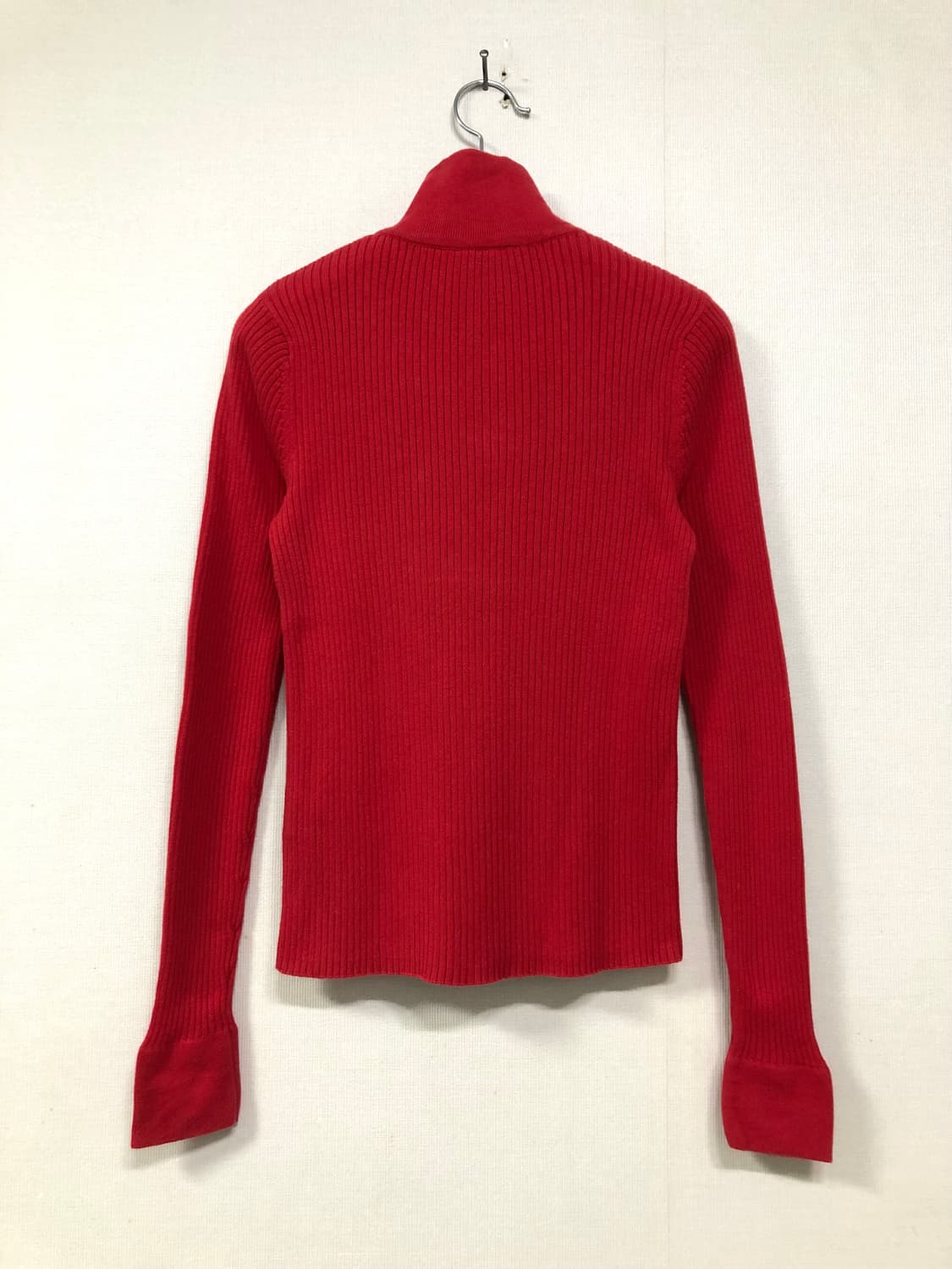 폴로진스 여성 딱붙핏 성조기 반집업 니트 _ 레드 M (크리스마스룩) 상품이미지8