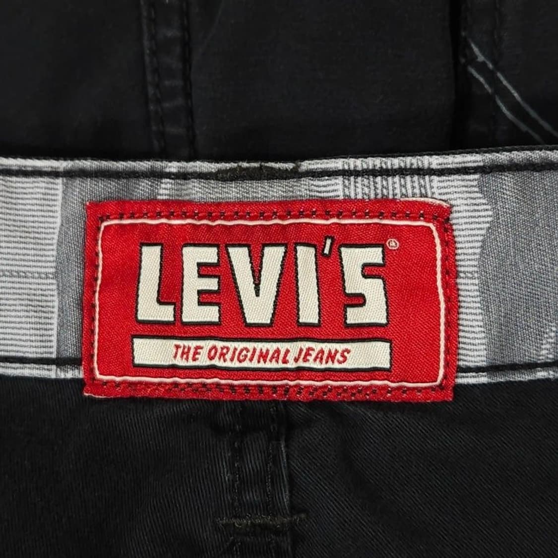 33 LEVIS 리바이스 USA 스쿼드 카고 반바지 워시드블랙 상품이미지8