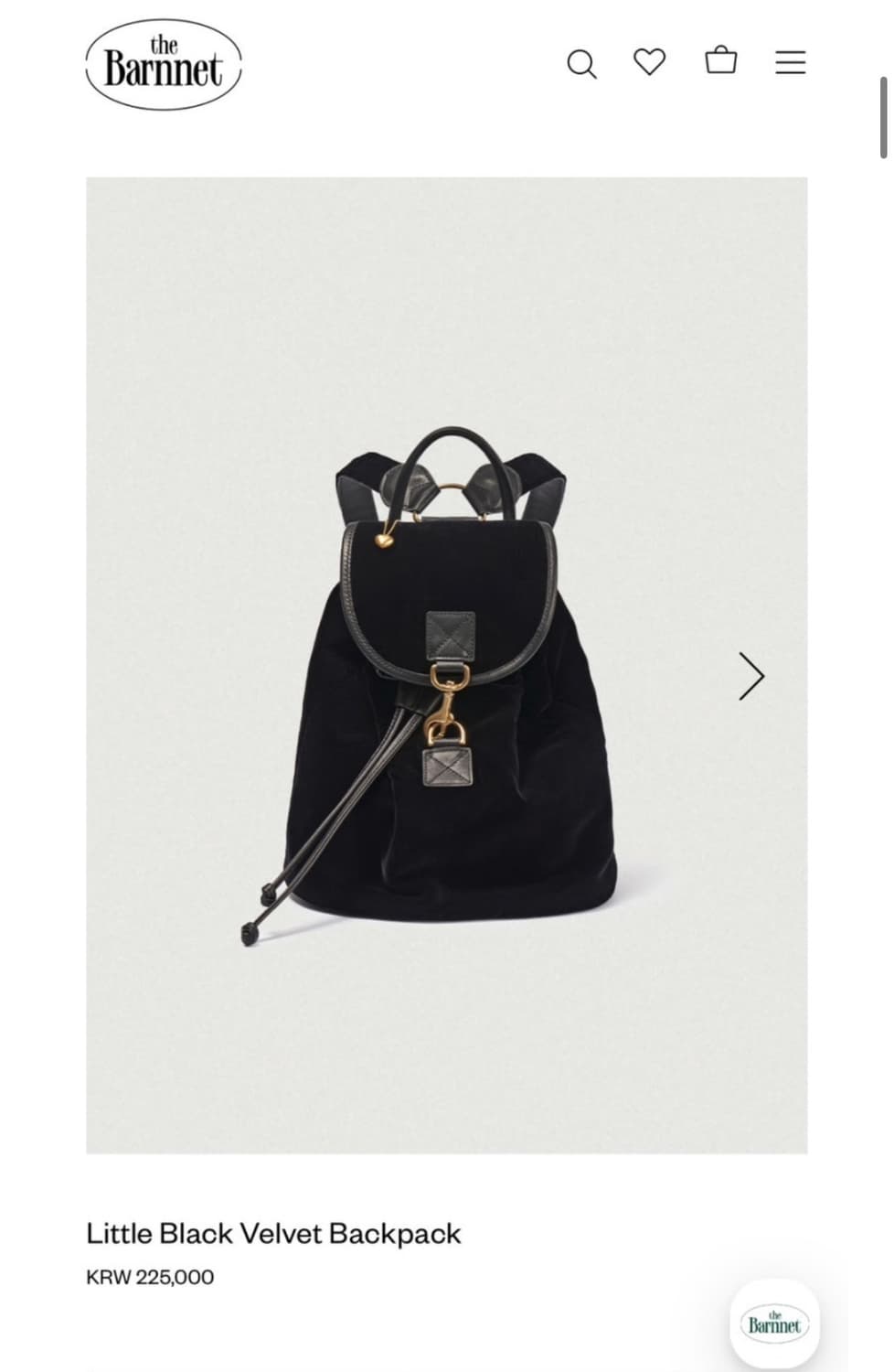 더바넷 백팩 / Little Black Velvet Backpack 상품이미지1