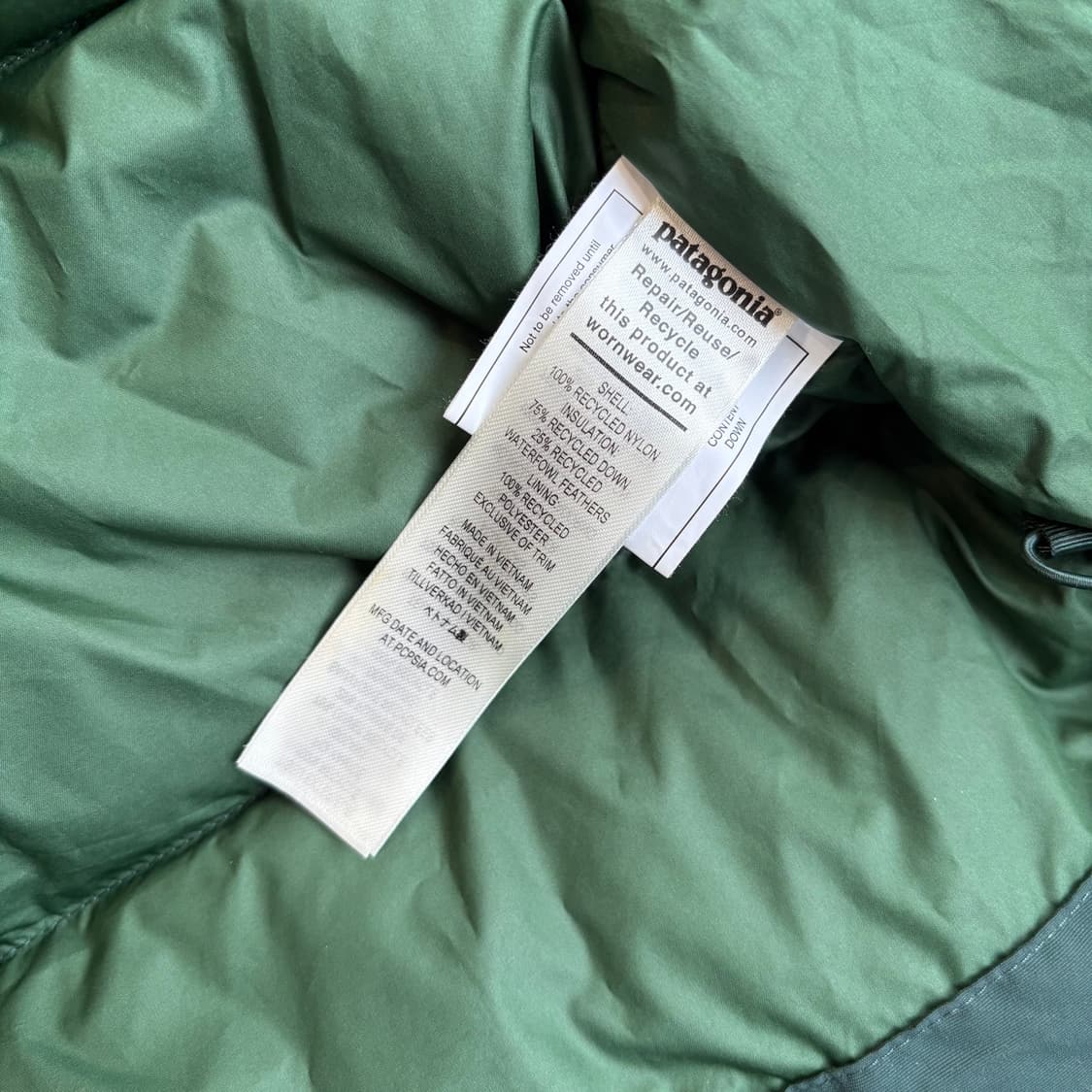 파타고니아 그린 다운 드리프트 후디드 자켓(탈부착) 상품이미지10