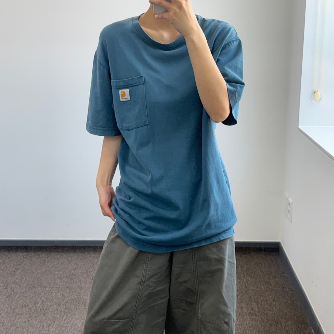 Carhartt 칼하트 원포켓 네이비 반팔  상품이미지2