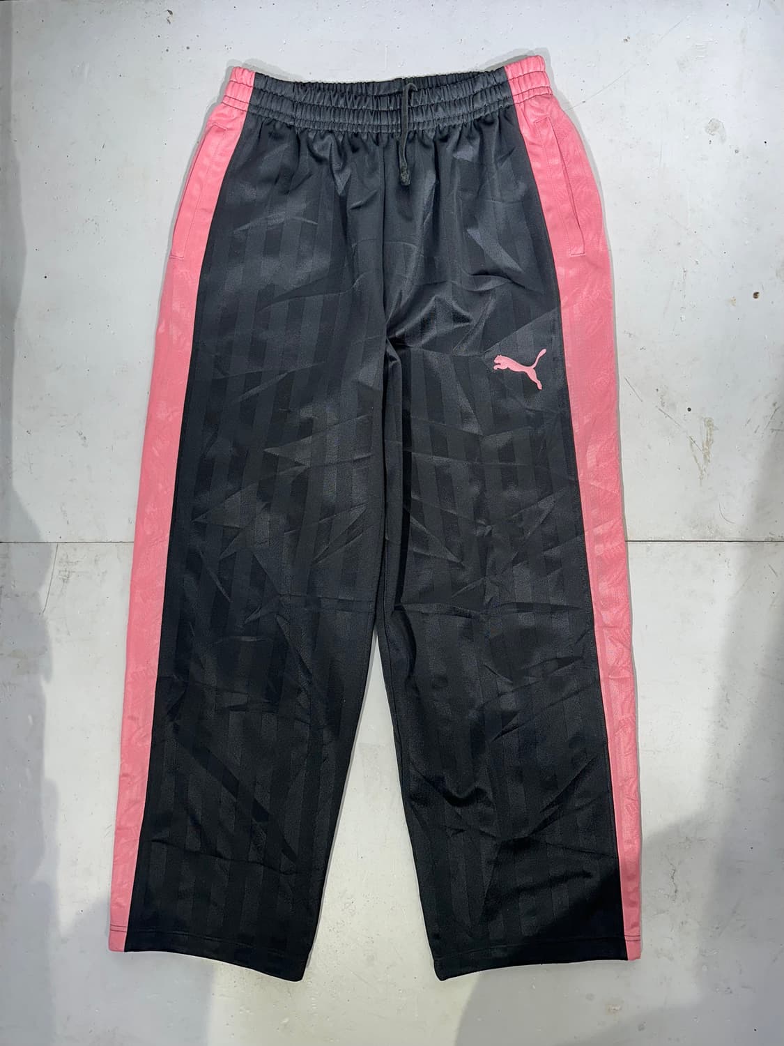 푸마 차콜 핑크 사이드 라인 와이드 팬츠 M 상품이미지4