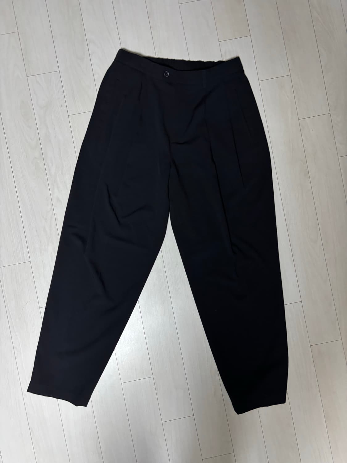 비얼디드키드 밴딩 실루엣 팬츠 블랙 상품이미지5