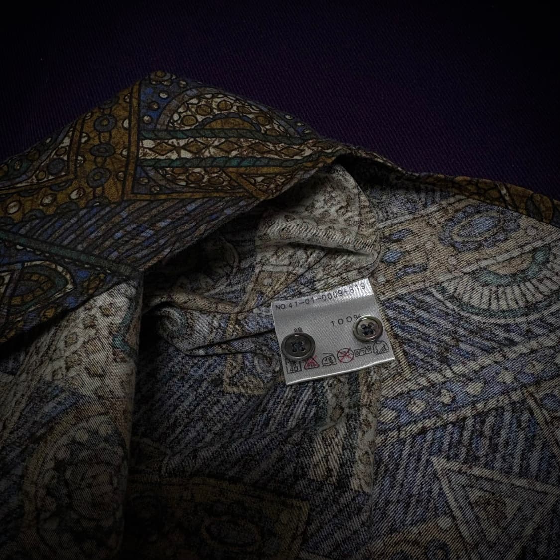 90s Beams Shirts & Sons Geometric Patte 상품이미지4