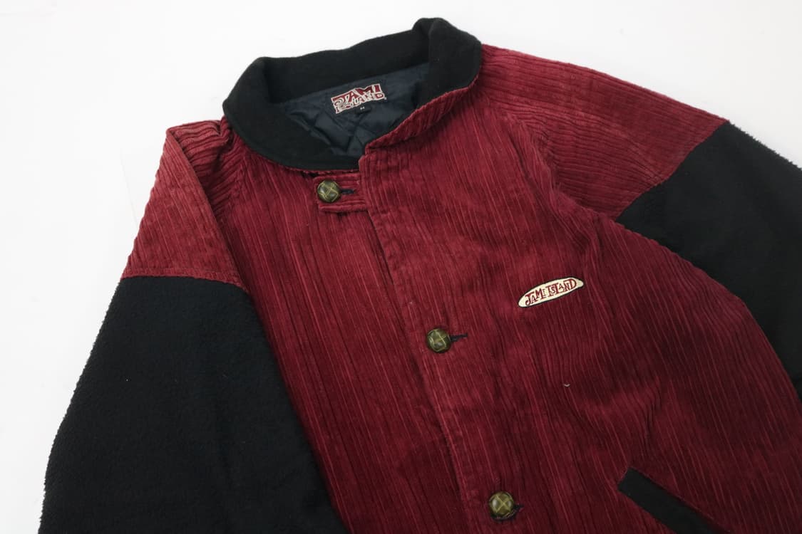 JAMI ISLAND 자미 아일랜드 빈티지 골덴 배색 퀼팅 자켓 상품이미지4