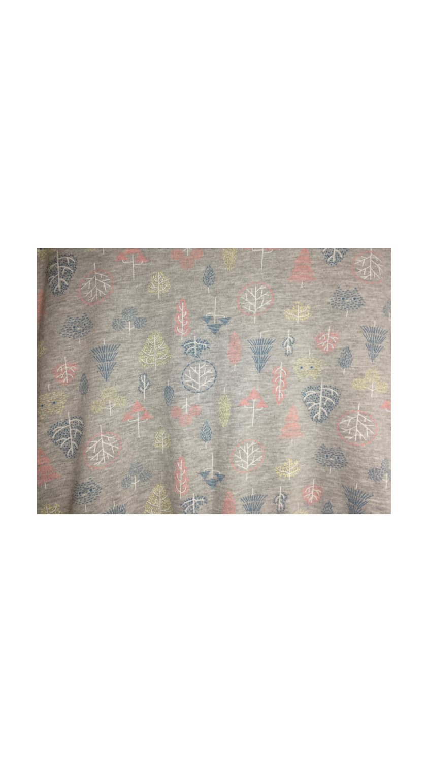 빈티지 컬러풀 프린팅 그레이 반팔 튜닉 상품이미지4