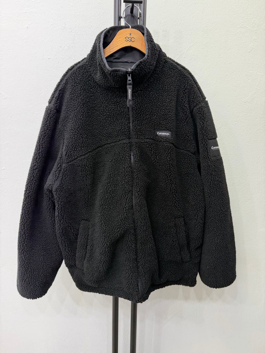 정품) 커버낫 뽀글이 플리스 리버시블 양면 블랙 105 상품이미지1