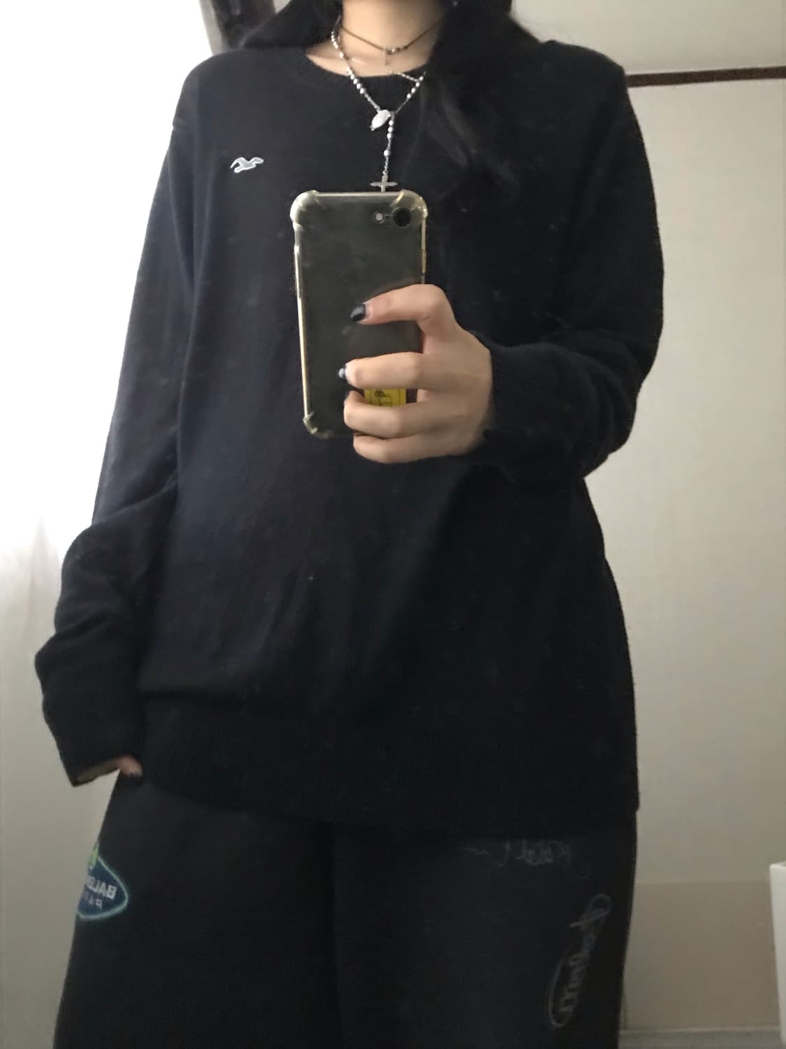 홀리스터 블랙 루즈핏 니트 상품이미지2