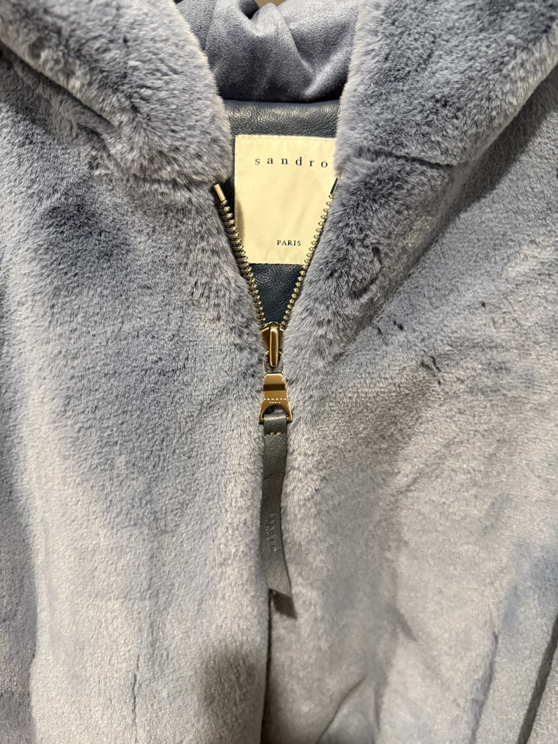 산드로 에코퍼 faux fur hooded jacket 36 상품이미지2