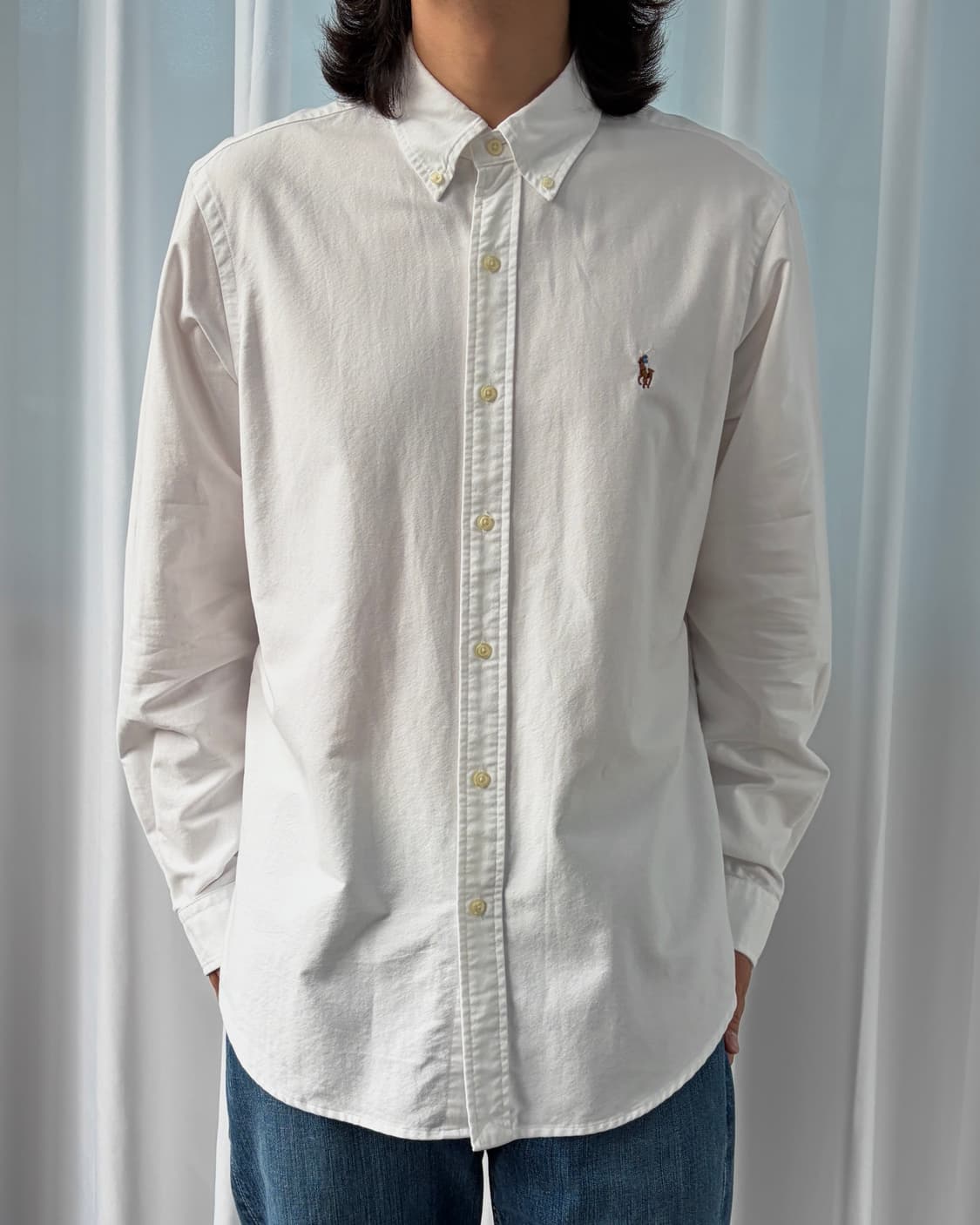 [L]폴로 랄프로렌 클래식핏 화이트 옥스포드 셔츠 상품이미지1