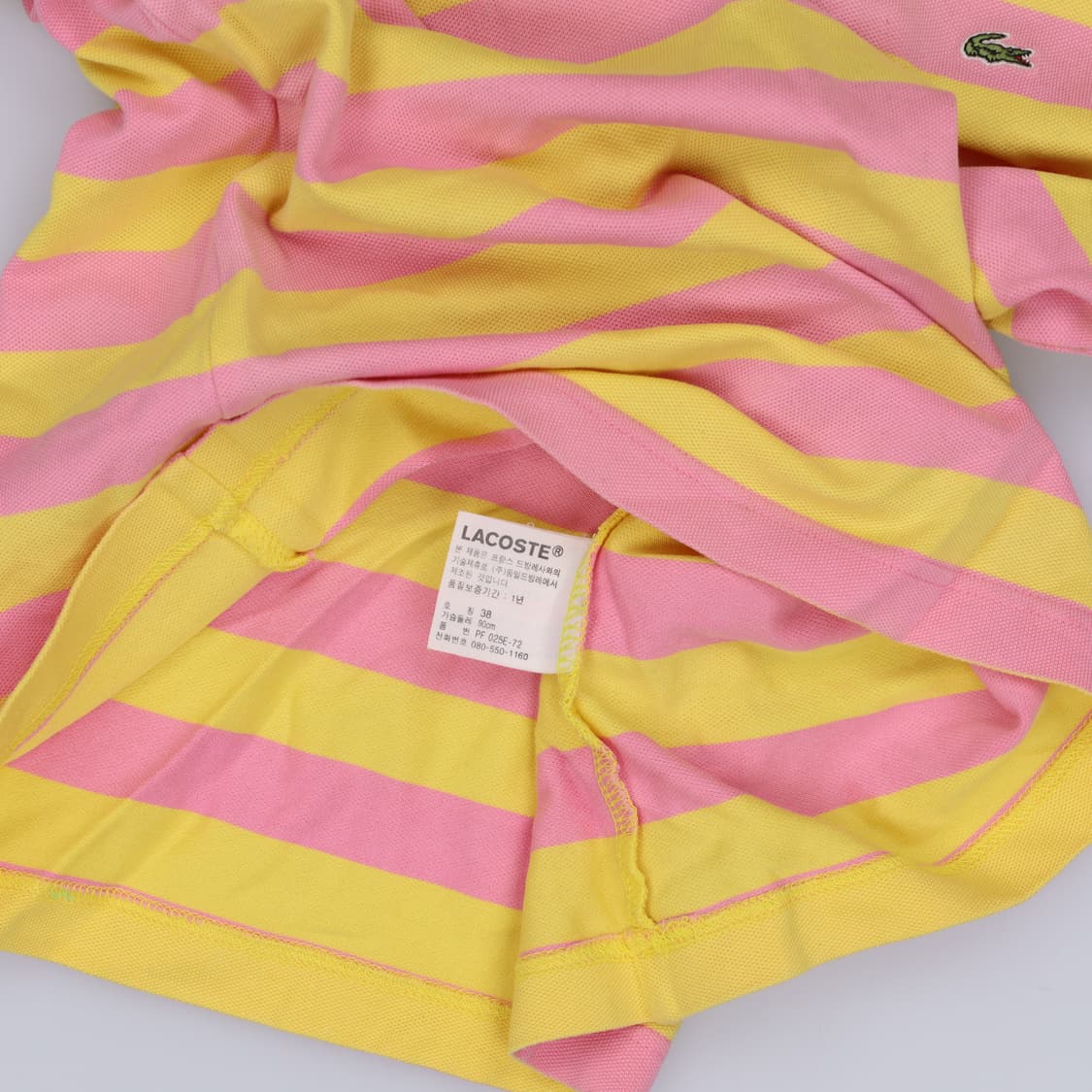 38 라코스테 여성 스트라이프 PK셔츠 0313H1 상품이미지6