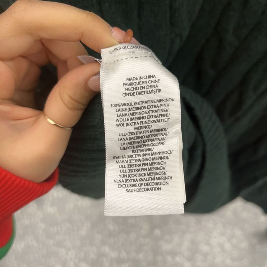 폴로 랄프로렌 빈티지 홀리데이 딥그린 꽈배기 니트 M C07817 상품이미지6