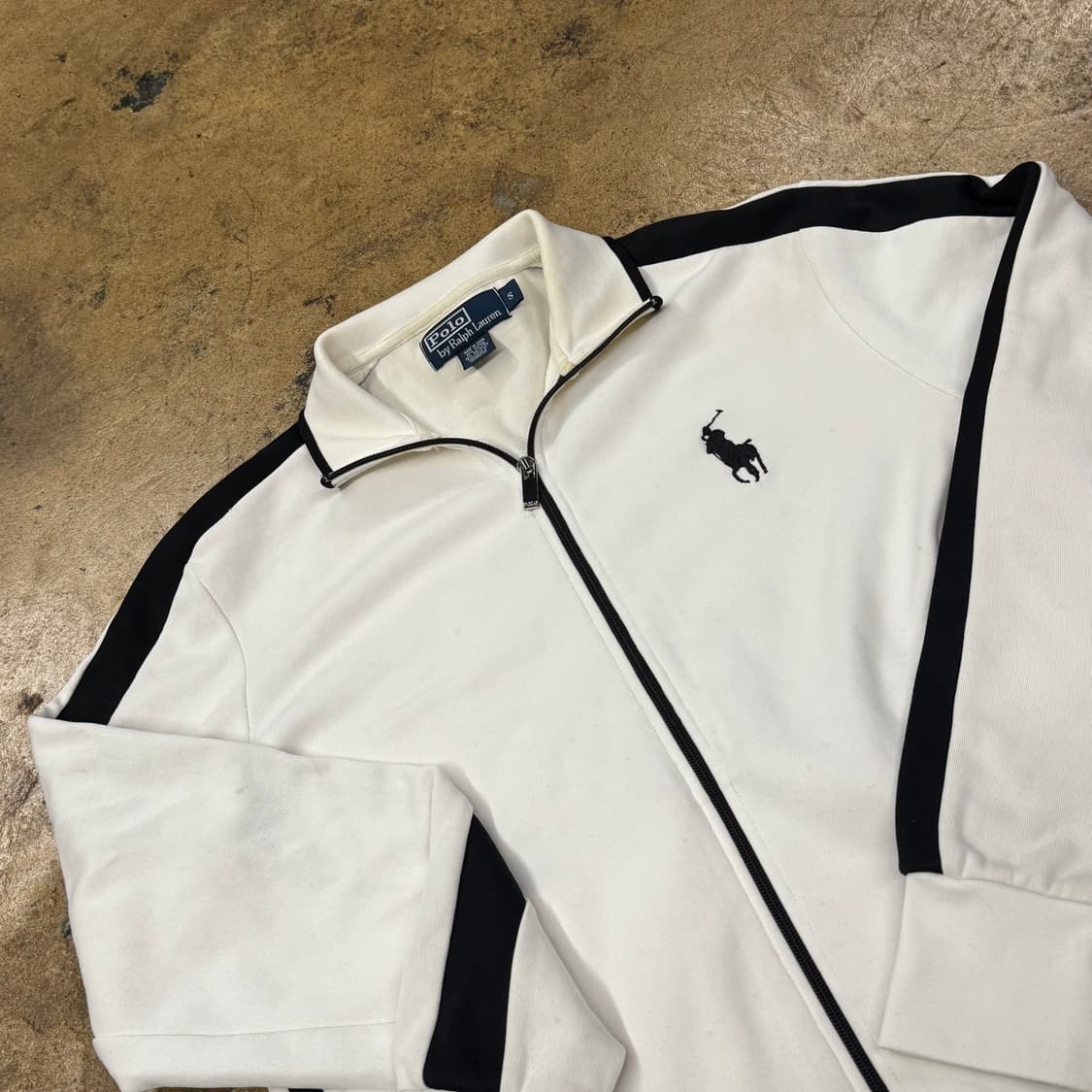 폴로 랄프로렌 화이트 흰검 빅포니 집업 져지 트랙탑 상품이미지1