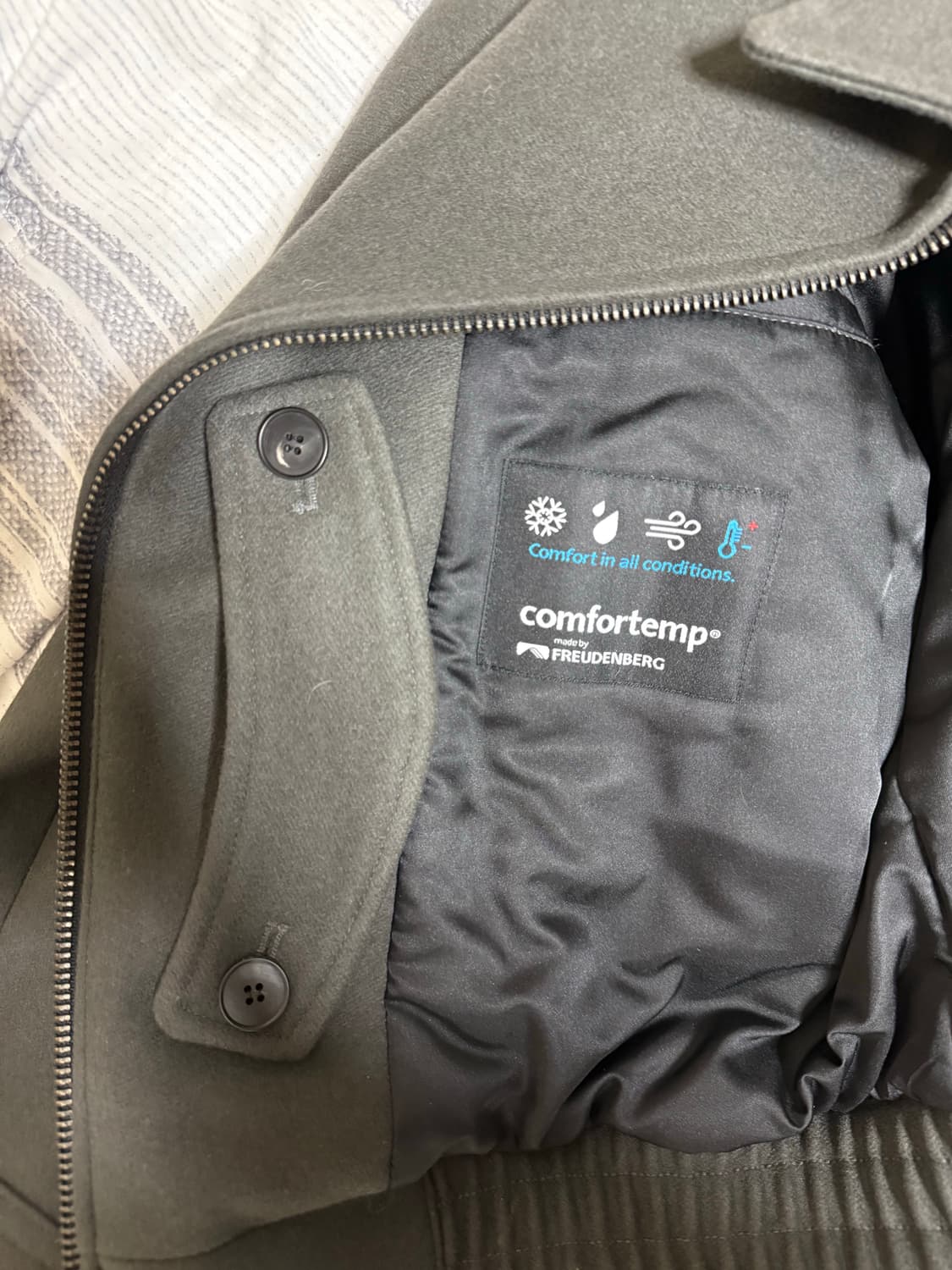 (50) 마마가리 포트베이 울 블루종 다크 올리브 상품이미지6