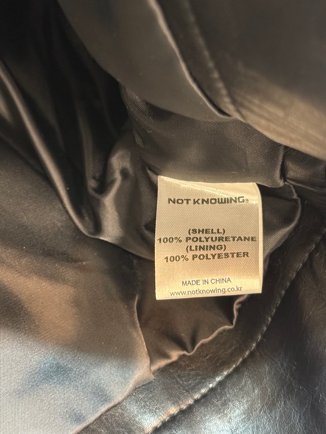 낫노잉 크롭 레이싱 레더 자켓 상품이미지6