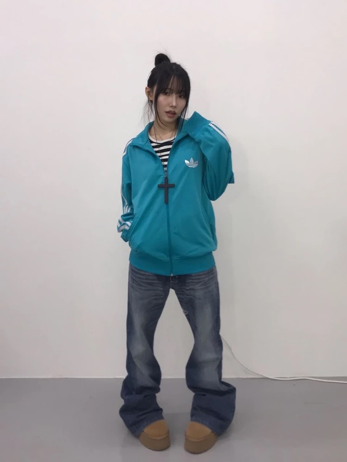 adidas Originals Track Top Mint Blue 상품이미지2