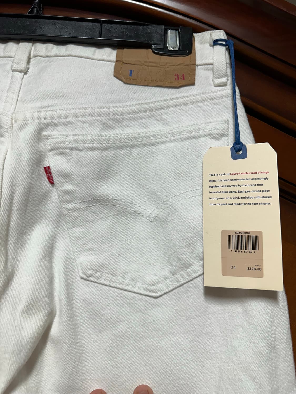 리바이스  authorized vintage 화이트 팬츠 501 상품이미지6