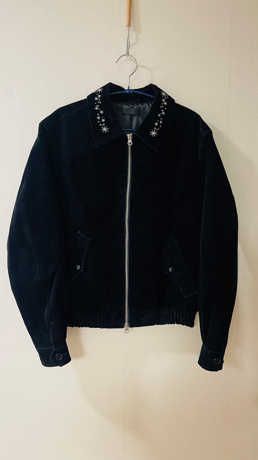 새상품) 디앤에스알 DNSR 엠브로이드 벨벳 데님 자켓 M 정가 249, 상품이미지3