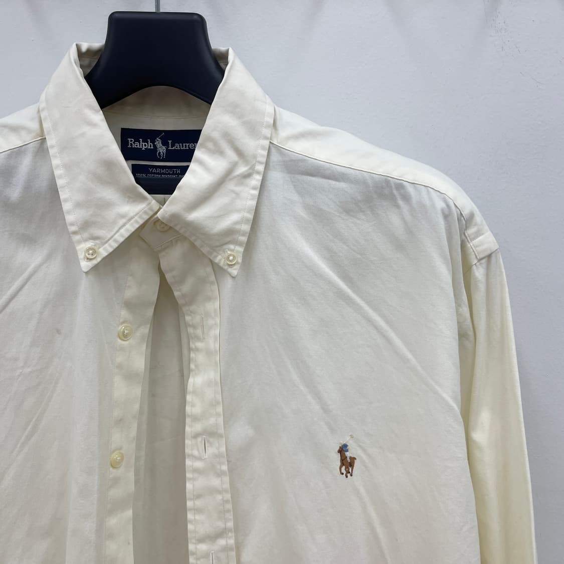 폴로 랄프로렌 야머스 옥스포드 핀포인트 셔츠 레몬 화이트 상품이미지3