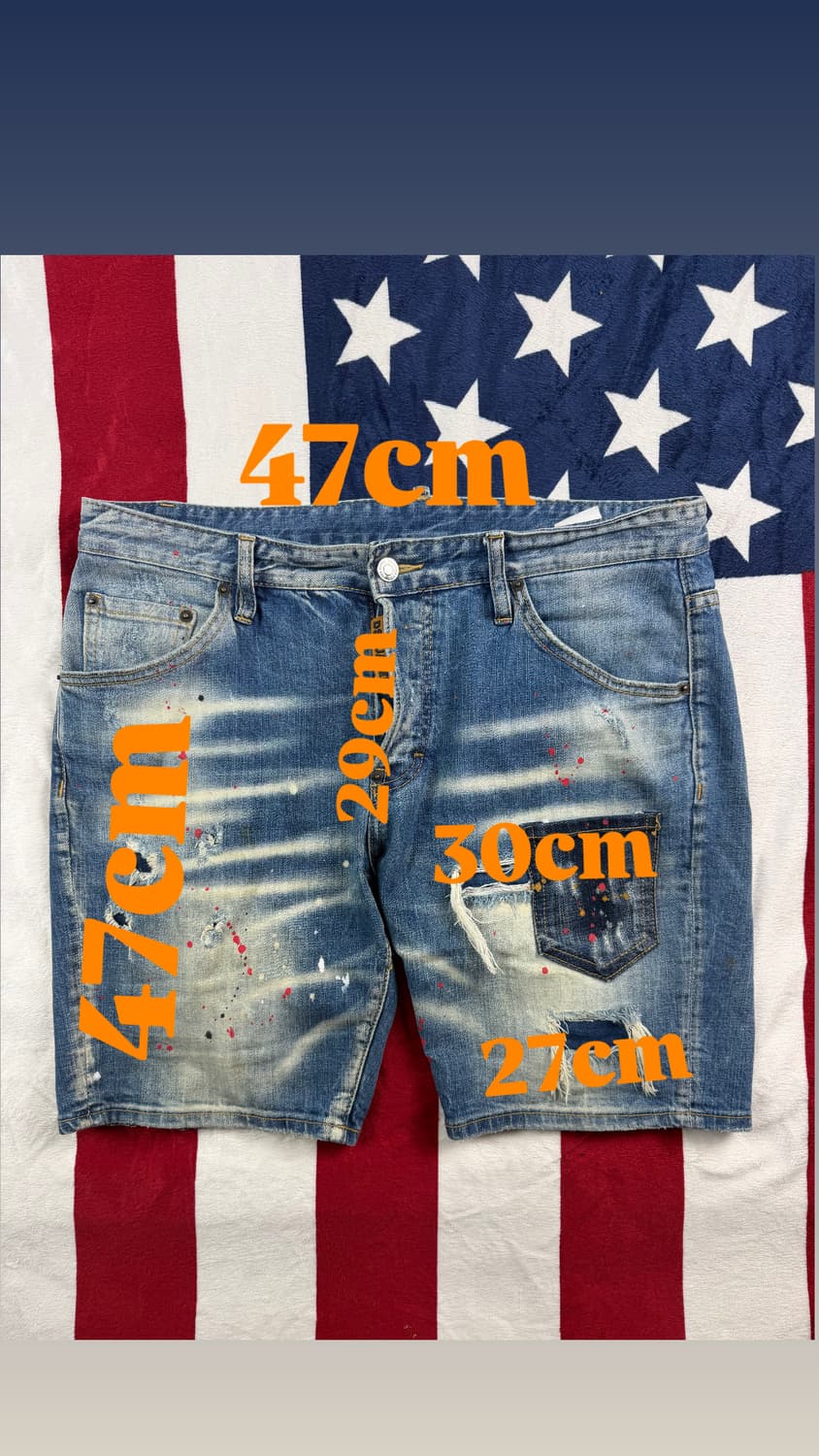 [정품 / 희귀] 디스퀘어드2 RAVE ON 데님 반바지 상품이미지4